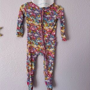 Posh Peanut Lisa Frank ruffle footie pajamas GUC 6-9months